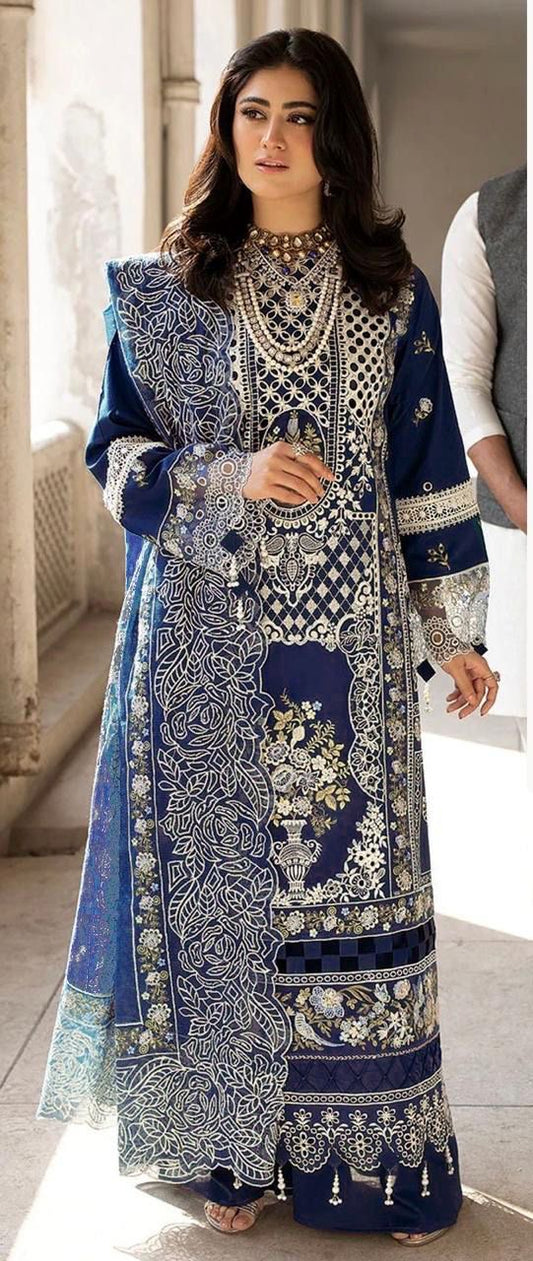 MAHNUR EMBROIDERY LAWN 3PC