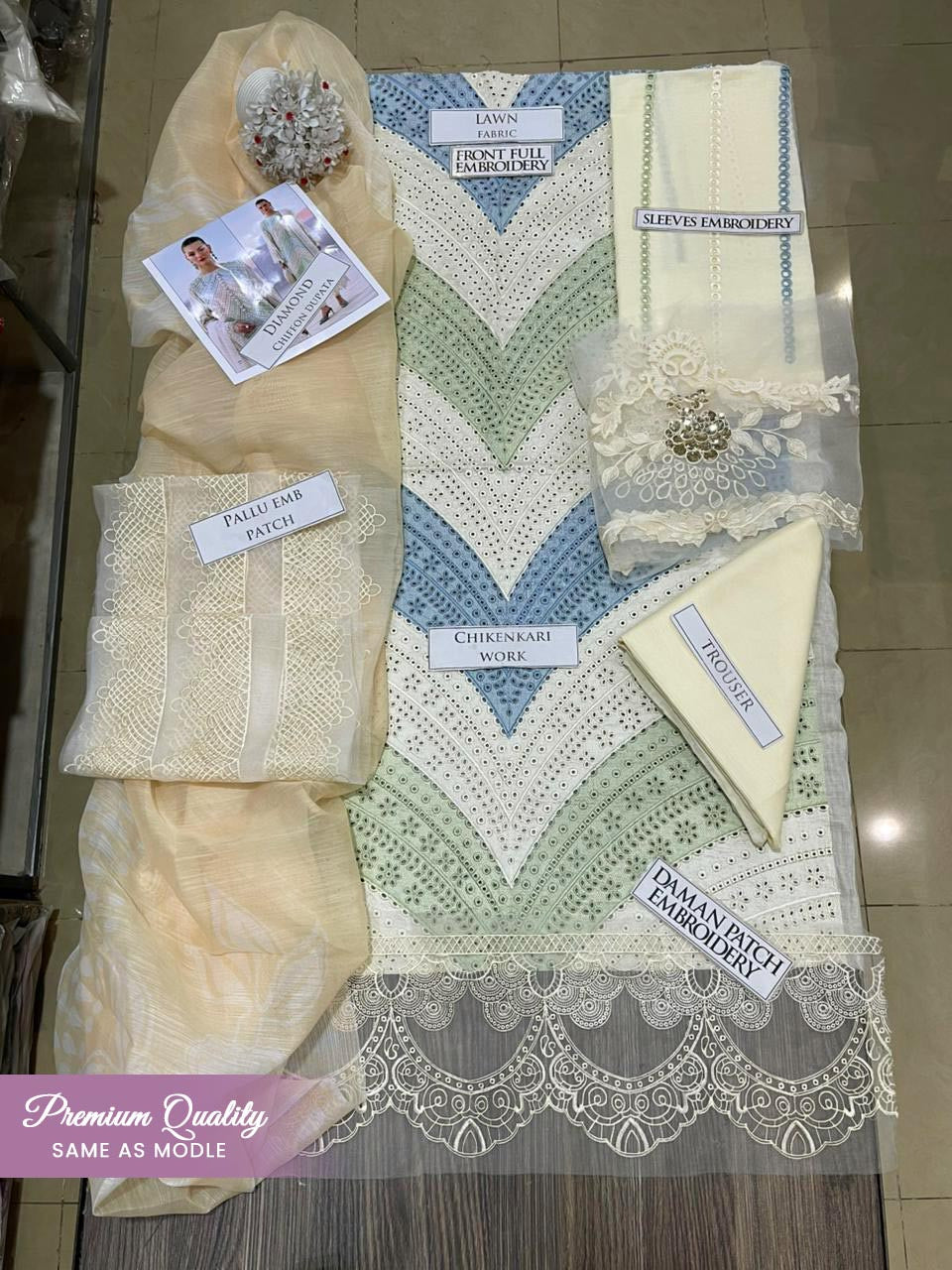 MARIA.B EMBROIDERY LAWN 3PC