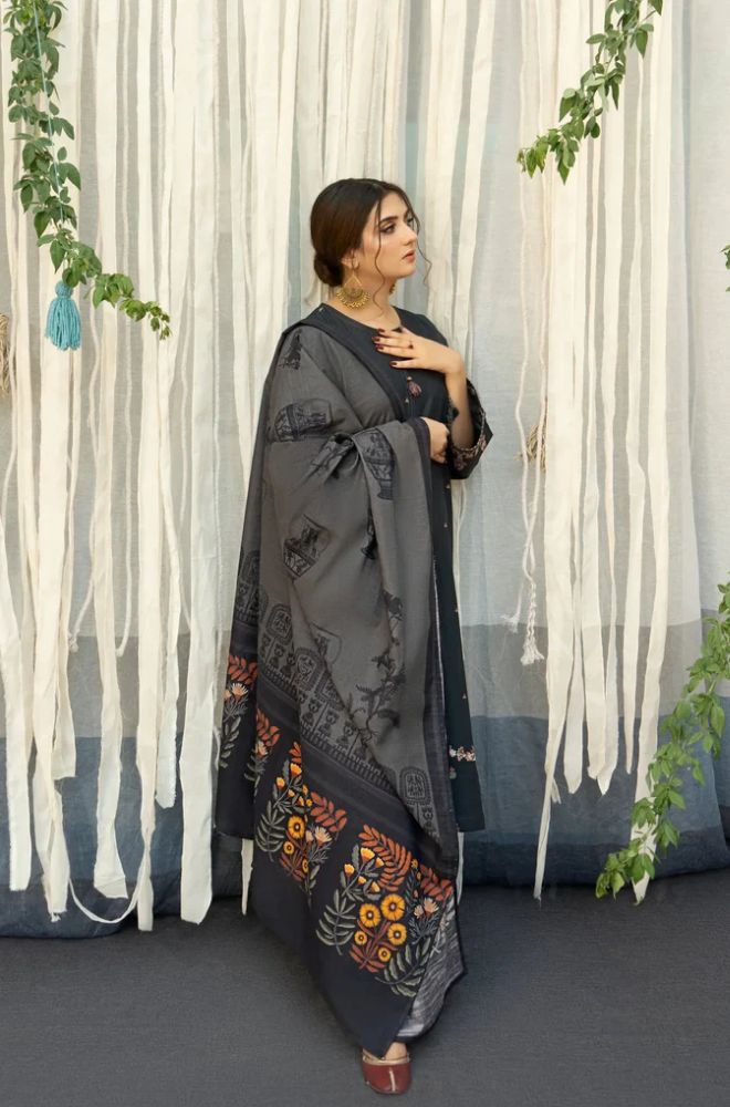 GRACE EMBROIDERY DHANAK 3PC UNSTICH