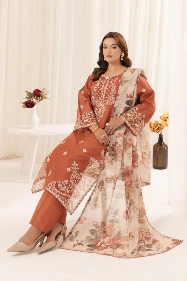 Grace Luxury Full Embroidered Lawn Unstiched 3PC Suit