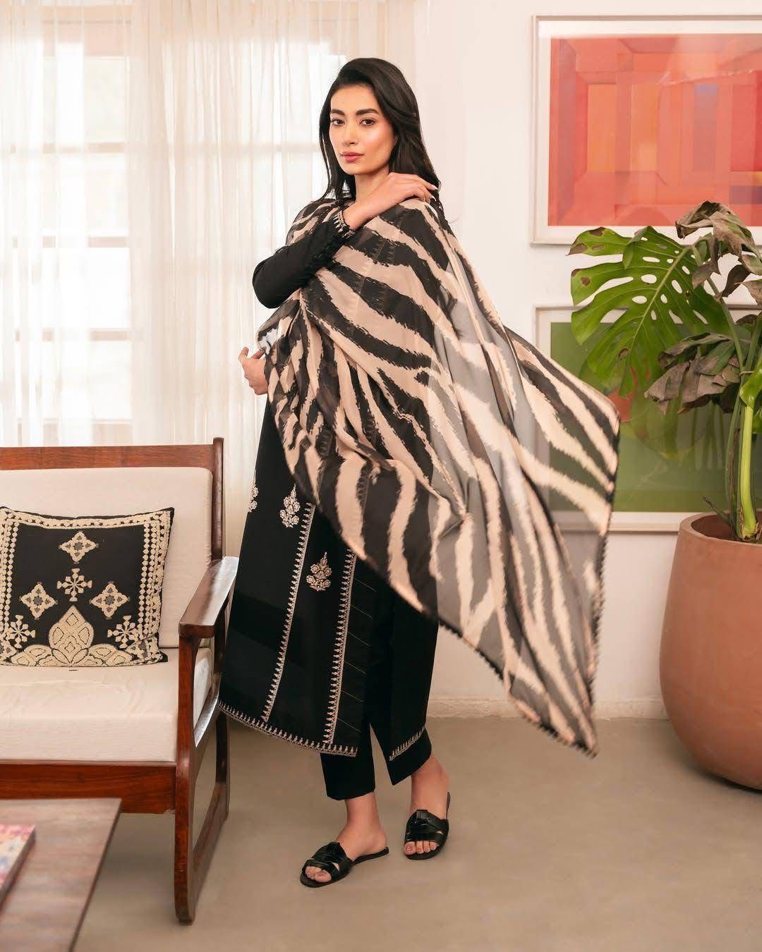 GRACE EMBROIDERY DHANAK 3PC UNSTICH