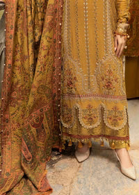 Grace-Embroidered 3pc Lawn Dress With Printed Lawn Dupatta.