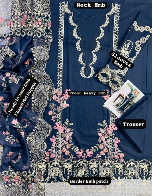 GRACE EMBROIDERY LAWN 3PC