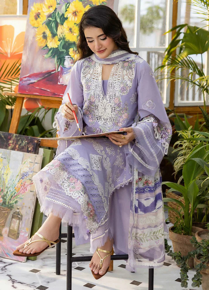 Luxury Full Embroidered Chikenkari Lawn Unstiched 3PC Suit