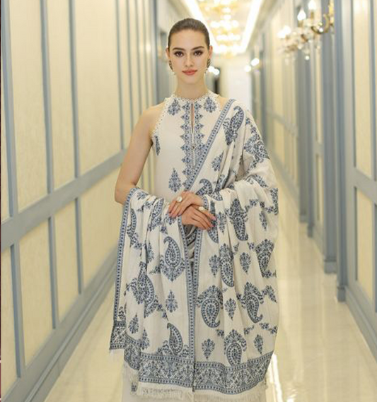 GRACE EMBROIDERY DHANAK 3PC UNSTICH