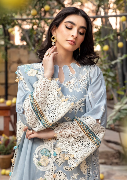 Grace-Luxury Full Embroidered Chikenkari Lawn Unstiched 3PC Suit