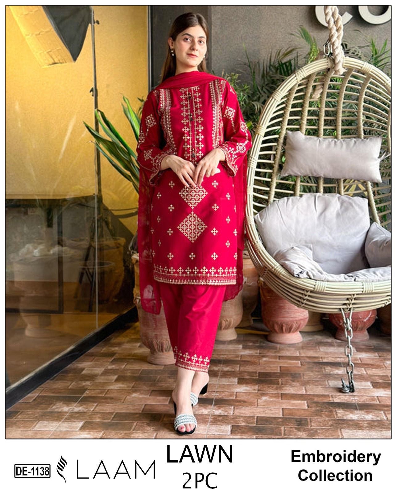 GRACE EMBROIDERY LAWN 2PC