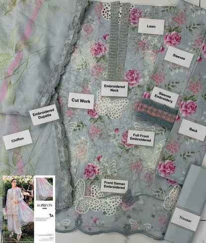 Maria B Chicken Kari Lawn 3PC Dress