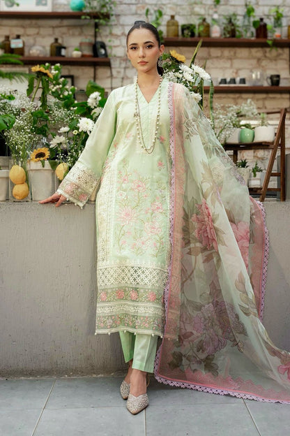 Grace-Luxury Full Embroidered Chikenkari Lawn Unstiched 3PC Suit