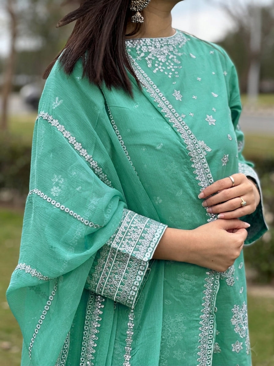 Lawn Embroidered 3Piece
