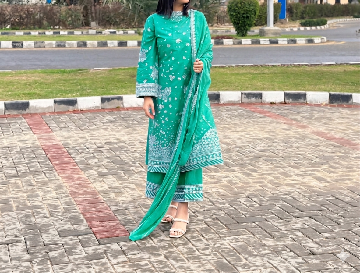 Lawn Embroidered 3Piece