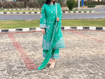 Lawn Embroidered 3Piece