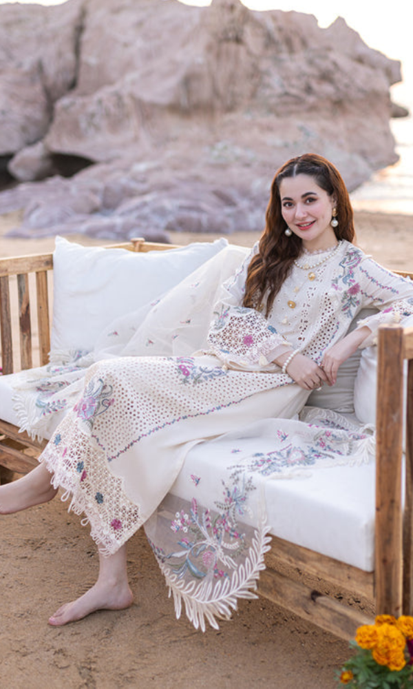 Grace-Luxury Full Embroidered Chikenkari Lawn Unstiched 3PC Suit