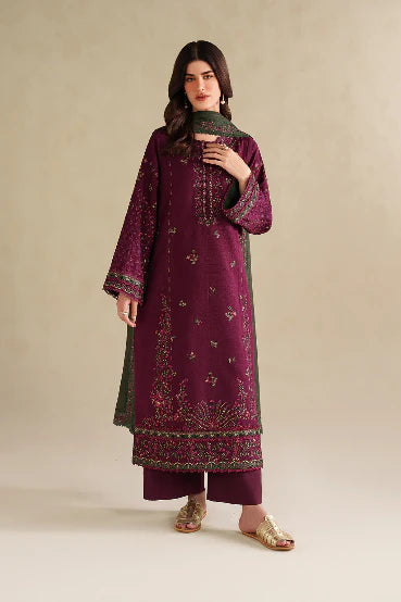 Grace-Luxury Full Embroidered Chikenkari Lawn Unstiched 3PC Suit