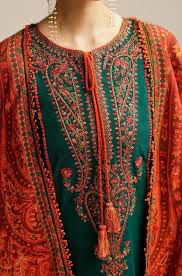 GRACE EMBROIDERY DHANAK 3PC UNSTICH