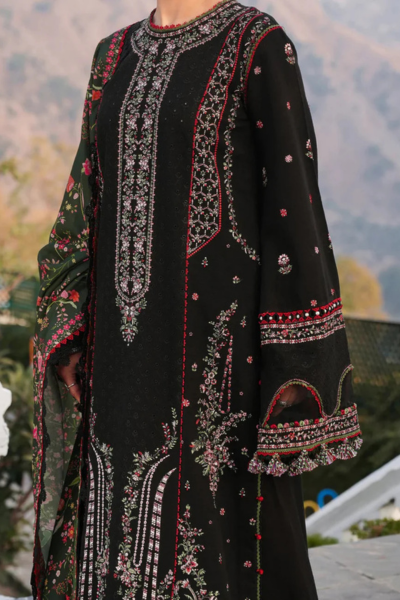 Hussain Rehar – Luxury Heavy Embroidered Lawn 3pc Dress