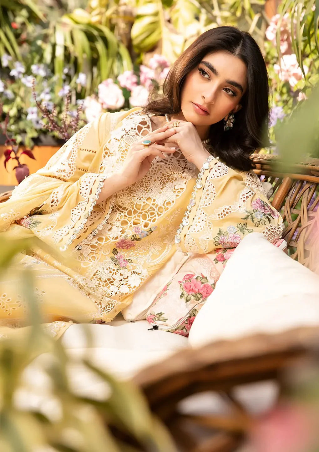 Grace-Luxury Full Embroidered Chikenkari Lawn Unstiched 3PC Suit