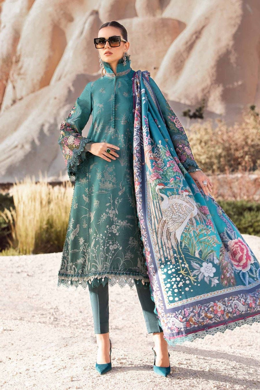 MARIA.B EMB/PRINT LAWN 3PC