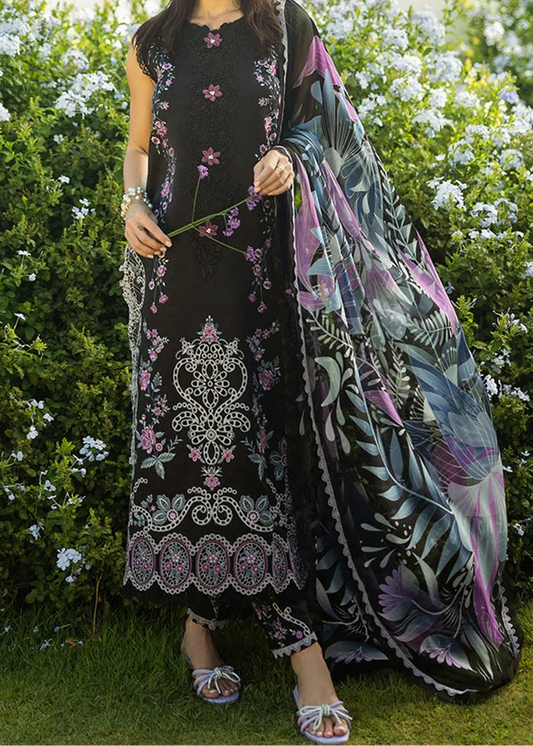 Grace-Luxury Full Embroidered Chikenkari Lawn Unstiched 3PC Suit