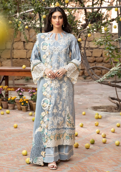 Grace-Luxury Full Embroidered Chikenkari Lawn Unstiched 3PC Suit