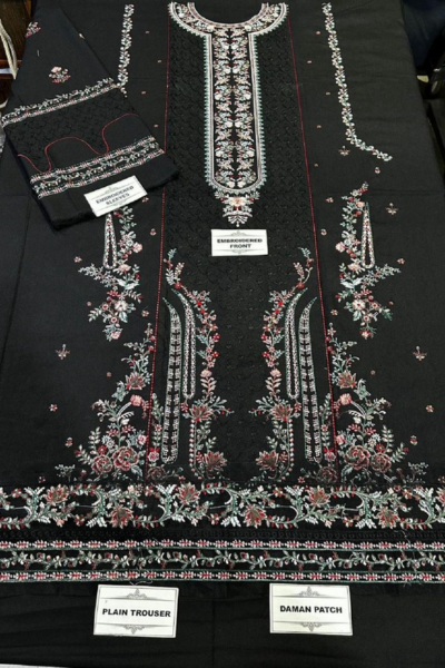 Hussain Rehar – Luxury Heavy Embroidered Lawn 3pc Dress