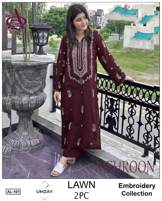GRACE EMBROIDERY LAWN 2PC