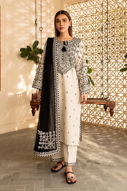 GRACE STICHED EMBROIDERY LAWN 3PC