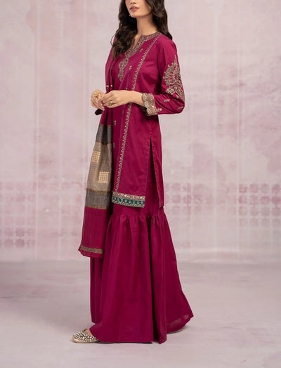 Grace-Luxury Full Embroidered Lawn Unstiched 3PC Suit