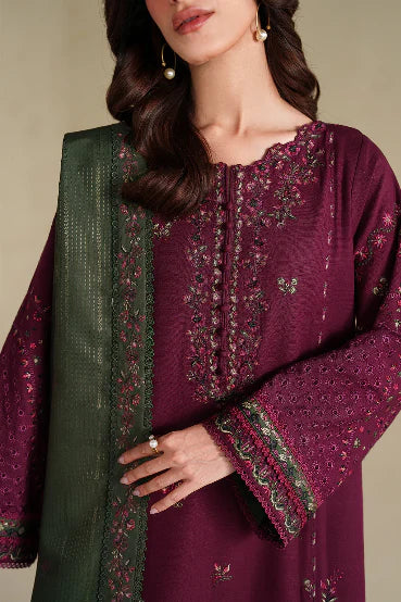 Grace-Luxury Full Embroidered Chikenkari Lawn Unstiched 3PC Suit