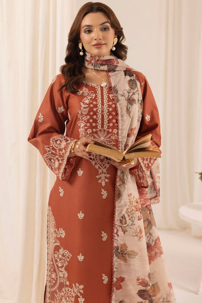 GRACE-EMBROIDERY DHANAK 3PC UNSTICH