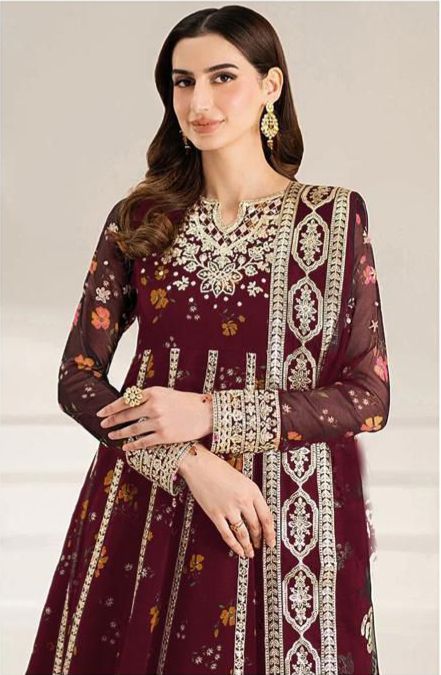 Farasha Emb/Print Lawn 3Pc