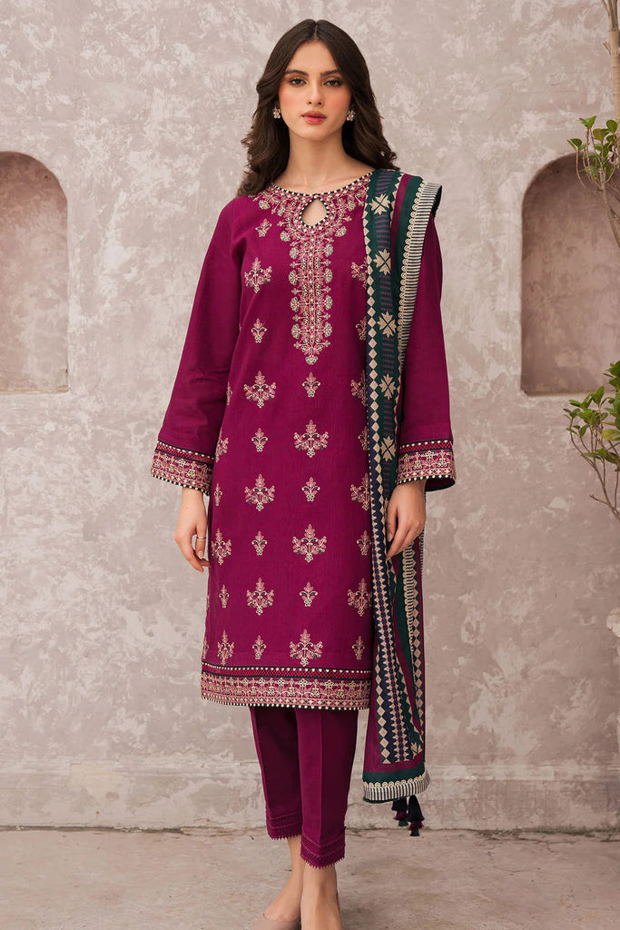 Grace-Luxury Full Embroidered Chikenkari Lawn Unstiched 3PC Suit