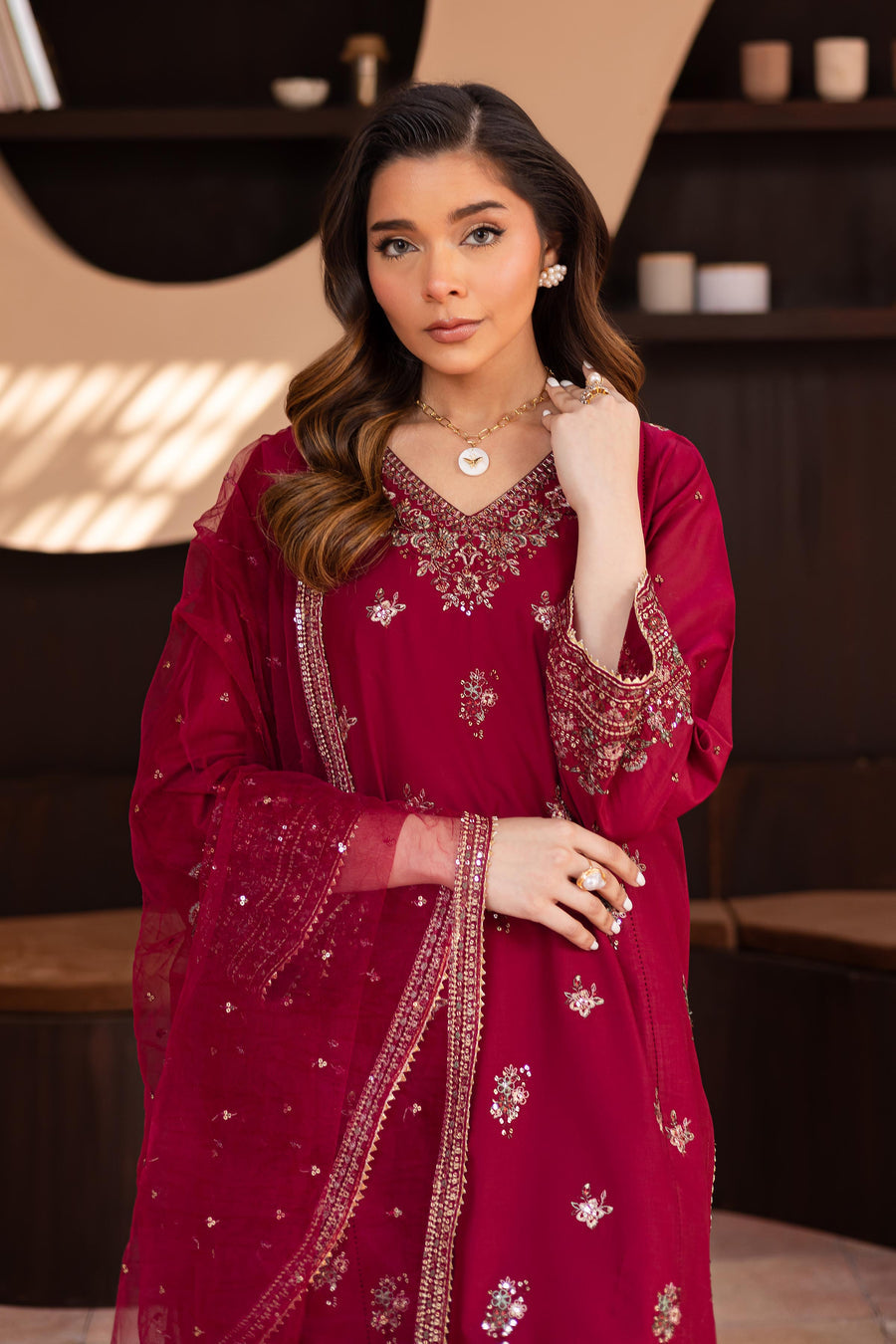 Grace-Luxury Full Embroidered Lawn Unstiched 3PC Suit
