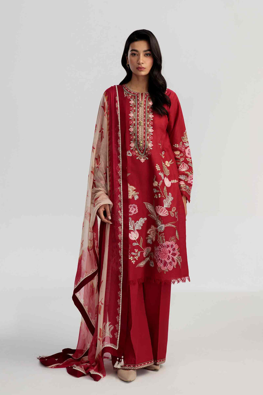 Grace-Luxury Full Embroidered Lawn Unstiched 3PC Suit