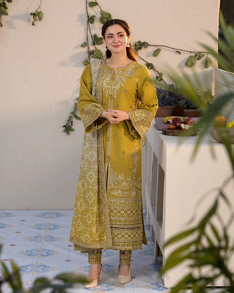 Ghani Luxury Full Embroidered Lawn Unstiched 3PC Suit