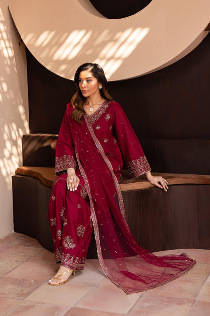 Grace-Luxury Full Embroidered Lawn Unstiched 3PC Suit