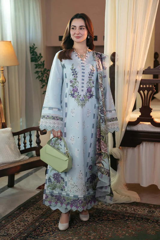 Grace-Luxury Full Embroidered Chikenkari Lawn Unstiched 3PC Suit