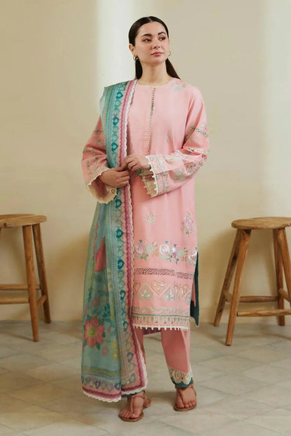 Grace-Luxury Full Embroidered Chikenkari Lawn Unstiched 3PC Suit