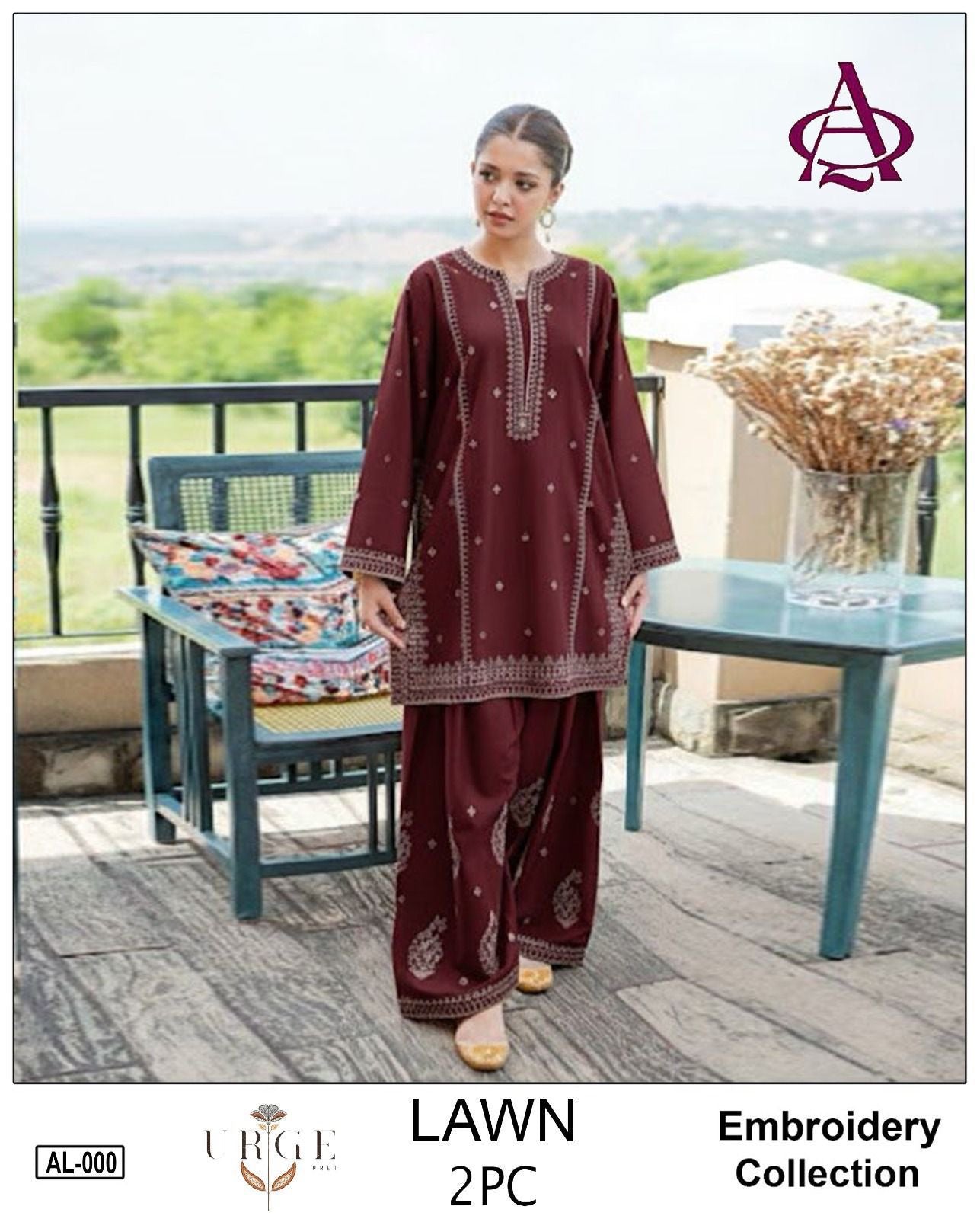 GRACE EMBROIDERY LAWN 2PC