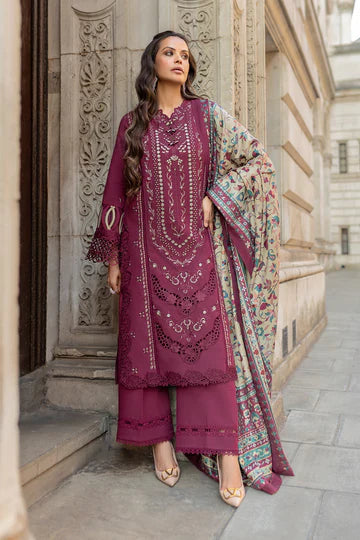 Grace-Luxury Full Embroidered Chikenkari Lawn Unstiched 3PC Suit