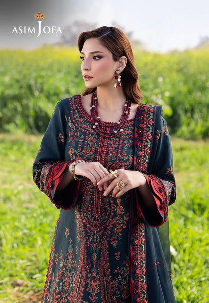 AsimJofa Embroidery Lawn 3PC