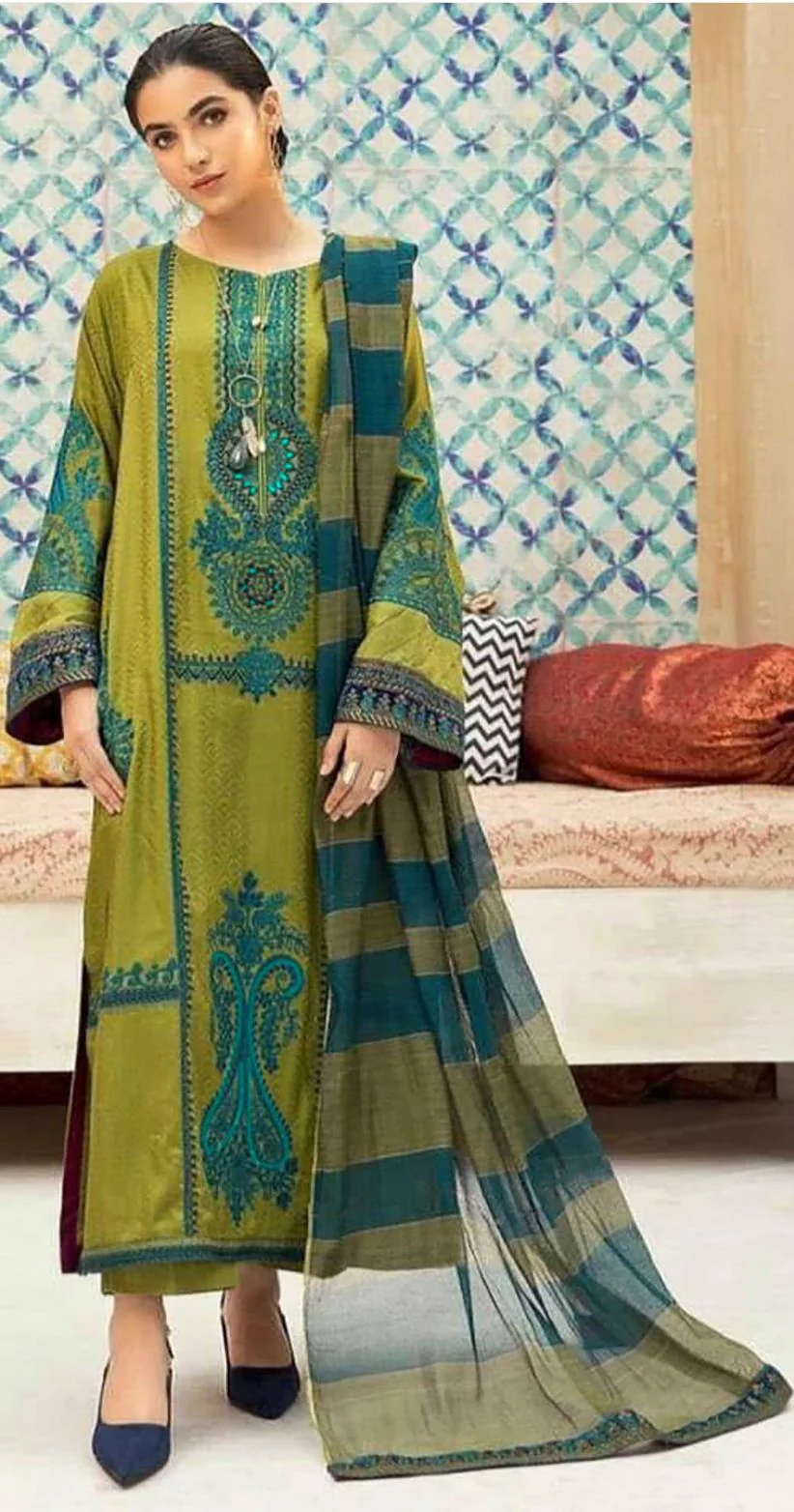 Grace-Luxury Full Embroidered Lawn Unstiched 3PC Suit