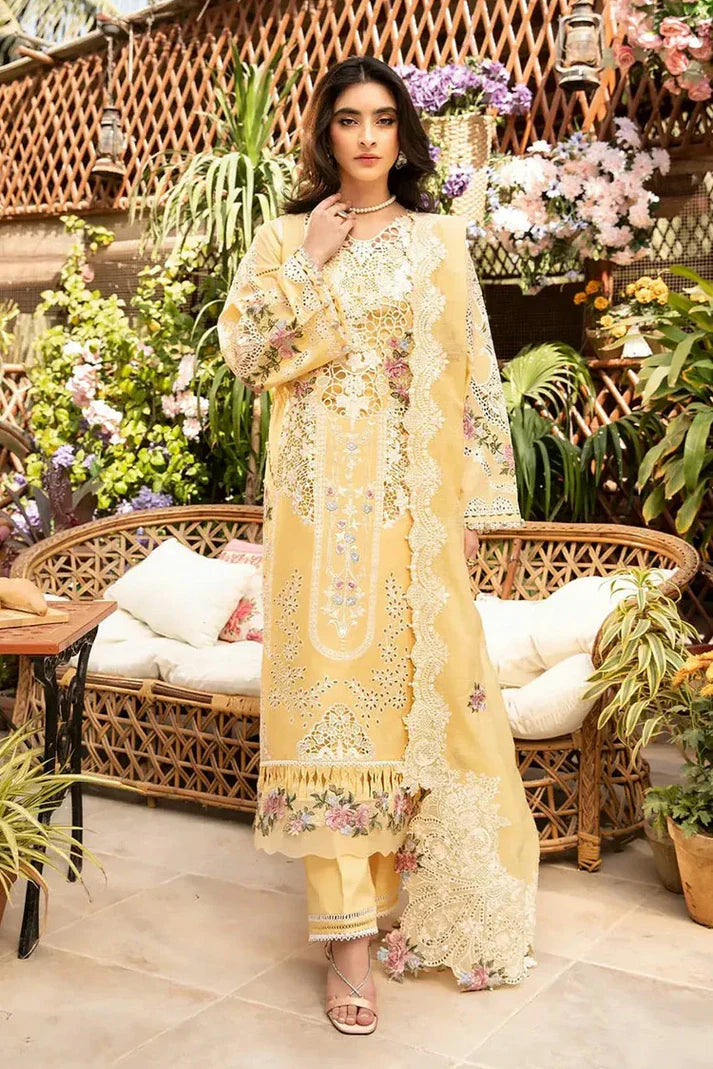 Grace-Luxury Full Embroidered Chikenkari Lawn Unstiched 3PC Suit