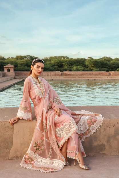 Grace-Luxury Full Embroidered Chikenkari Lawn Unstiched 3PC Suit