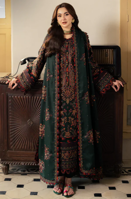 GRACE EMBROIDERY DHANAK 3PC UNSTICH