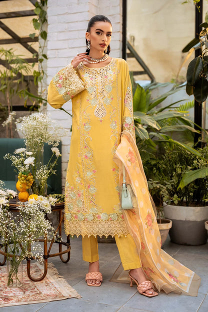 Grace-Luxury Full Embroidered Chikenkari Lawn Unstiched 3PC Suit