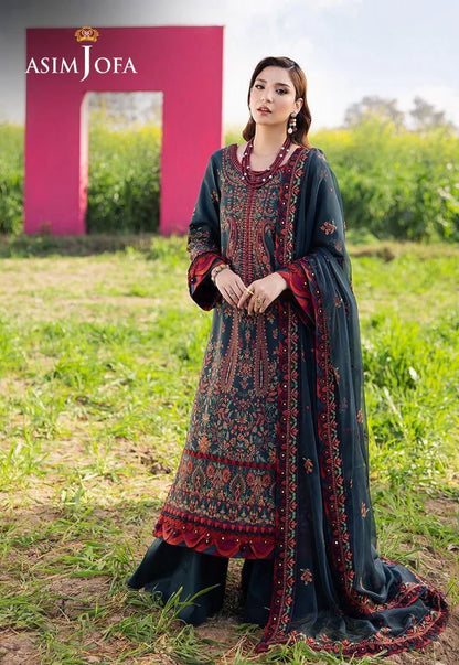 AsimJofa Embroidery Lawn 3PC