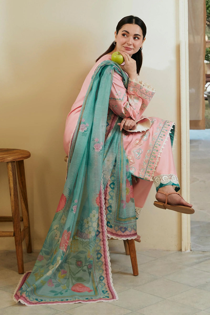 Grace-Luxury Full Embroidered Chikenkari Lawn Unstiched 3PC Suit