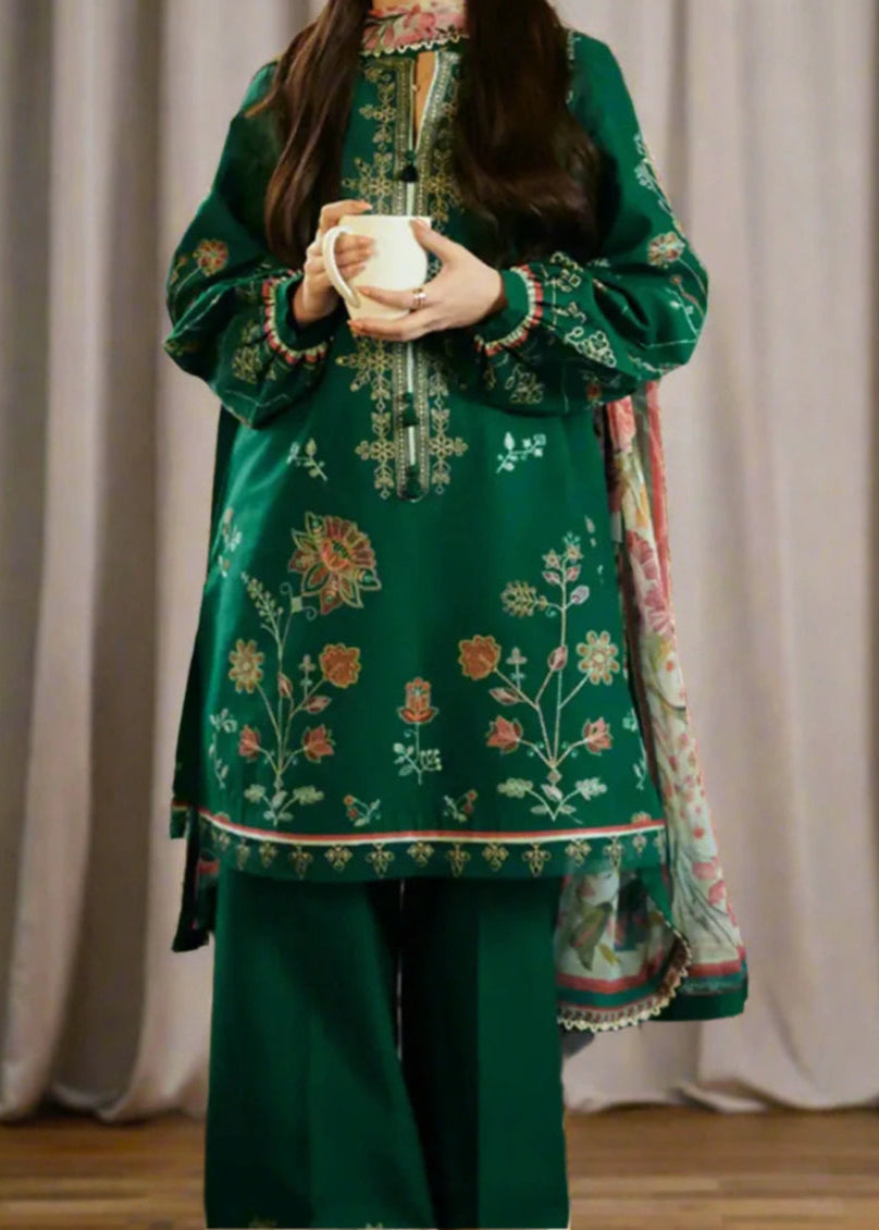 Grace-Luxury Full Embroidered Lawn Unstiched 3PC Suit