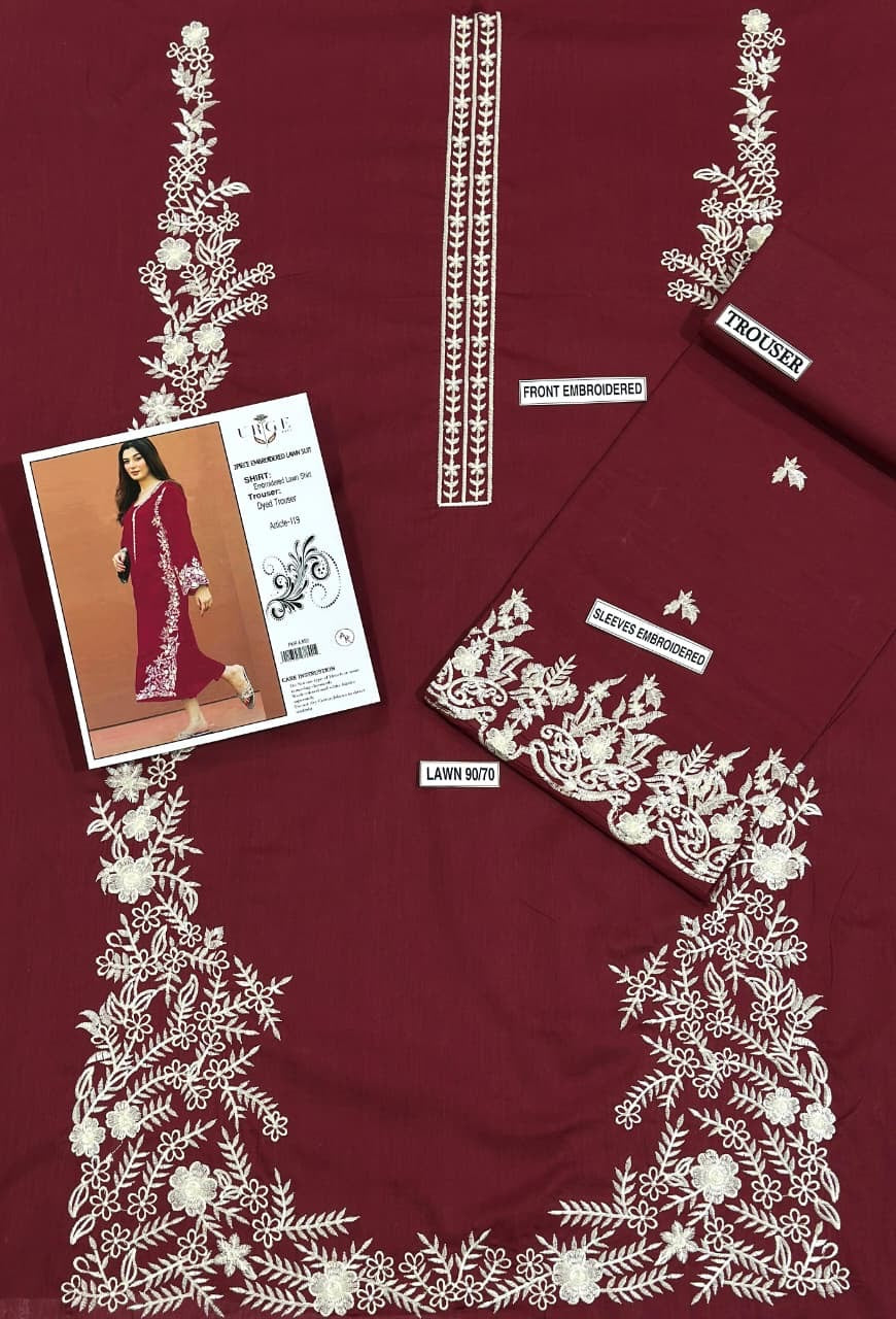 GRACE EMBROIDERY LAWN 2PcC